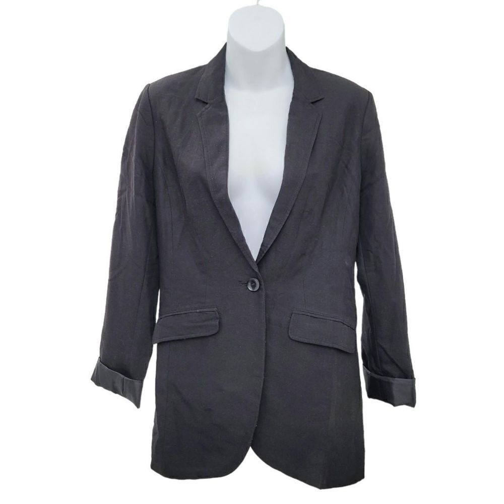 2/$20 Vintage Y2k Smartset Black Blazer Jacket Size: M
